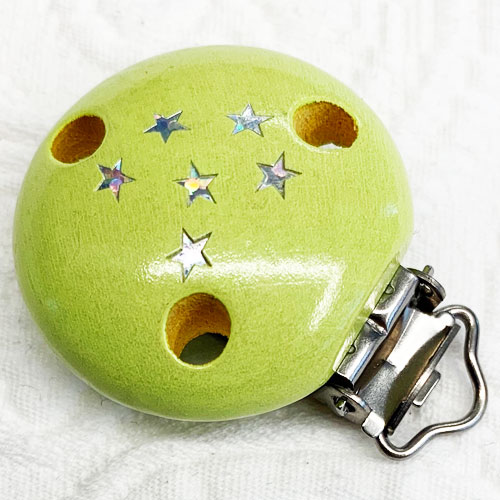 Glitzerclips Sterne lemon 