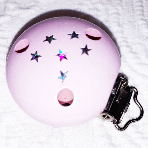 Glitzerclips Sterne rosa