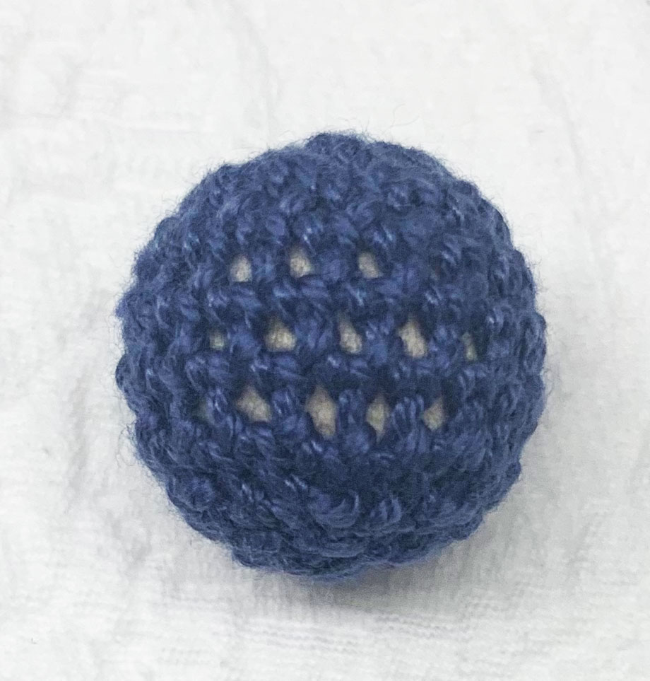 Häkelperle dunkelblau 