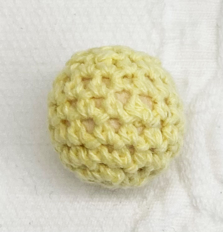 Häkelperle pastellgelb 