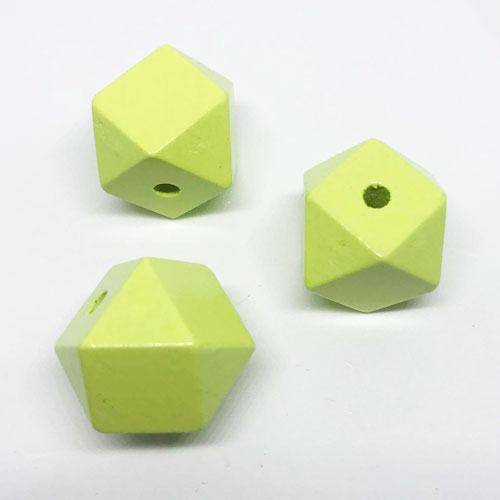 Holz Diamant Hexagon lemon  
