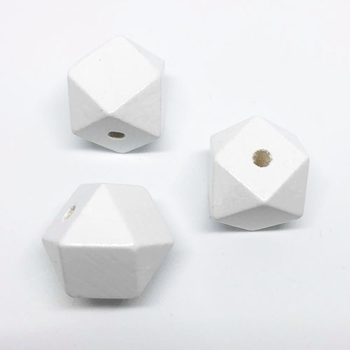 Holz Diamant Hexagon weiss 