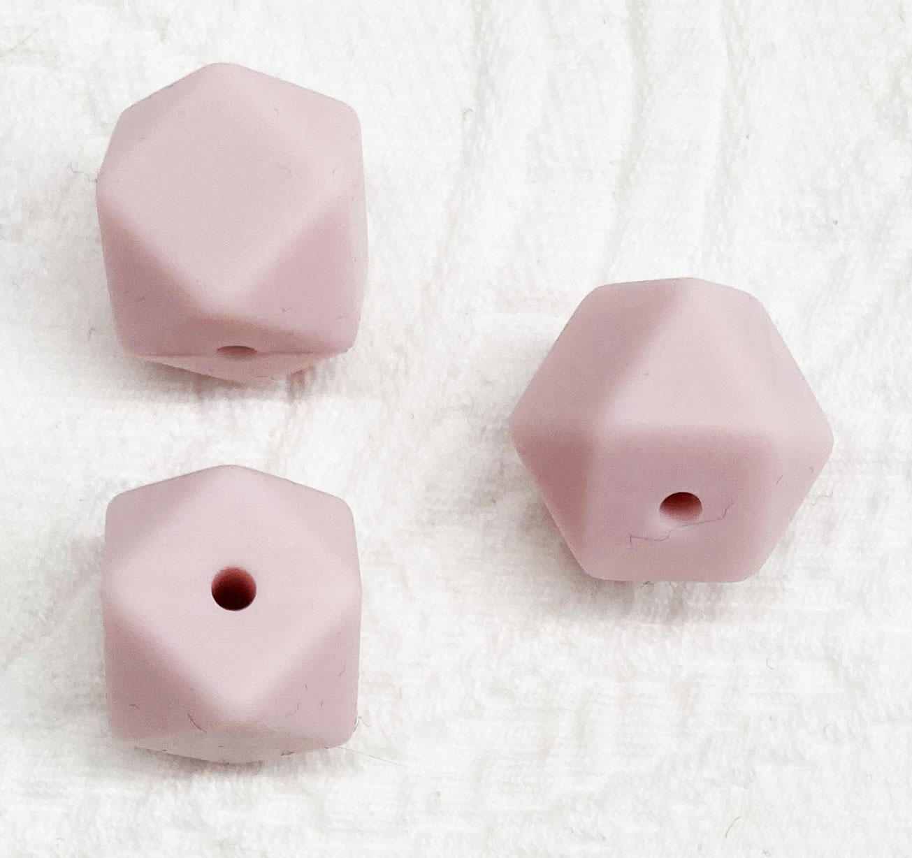 Beissmotiv Diamant Hexagon pastellrosa 