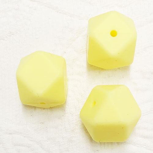 Beissmotiv Diamant Hexagon pastellgelb 