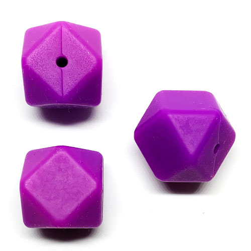 Beissmotiv Diamant Hexagon blaulila   
