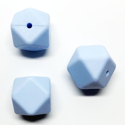 Beissmotiv Diamant Hexagon pastellblau 