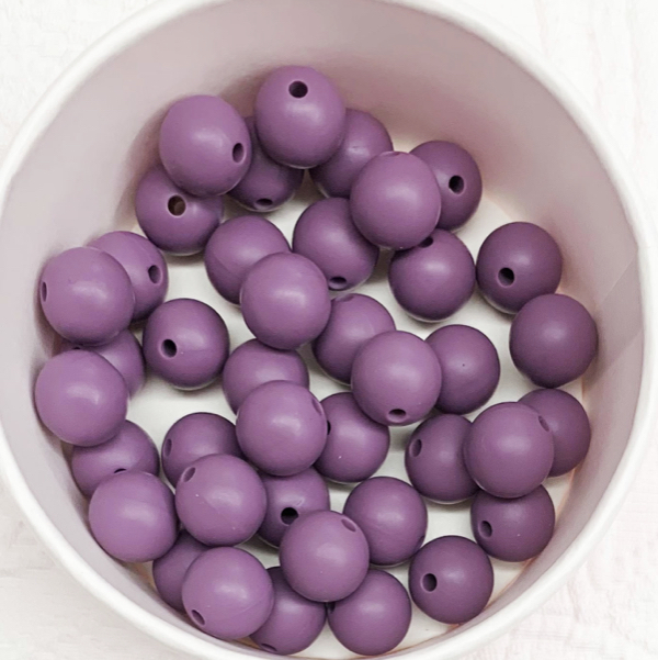 Silikonperlen 15mm lavendel 
