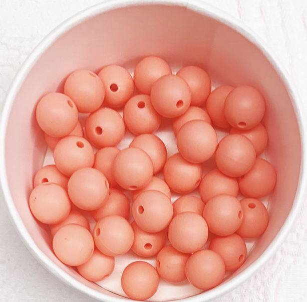 Silikonperlen 15mm coral 