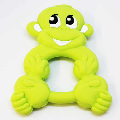 Beiss-Ring Affe zweifarbig lemon  