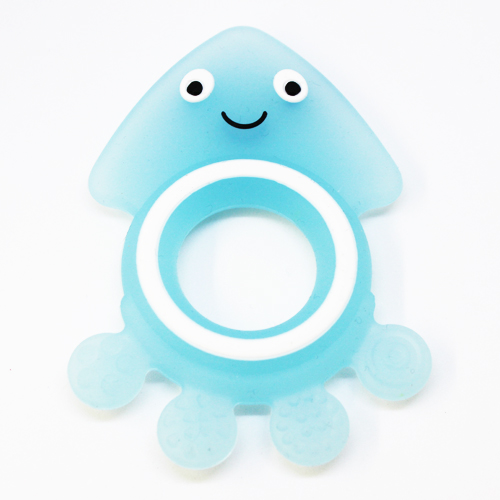 Beissring Oktopus zweifarbig babyblau  