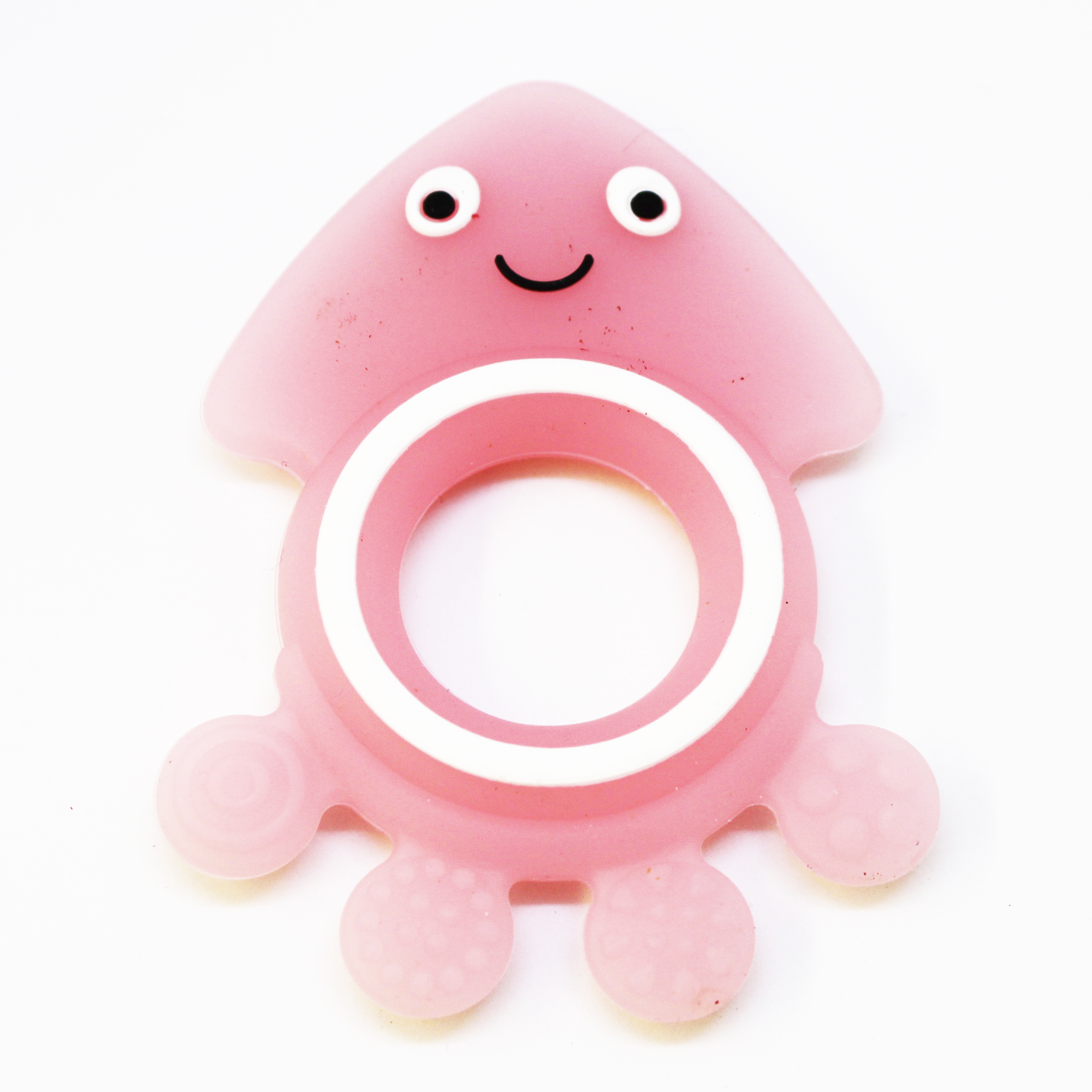 Beissring Oktopus zweifarbig rosa 