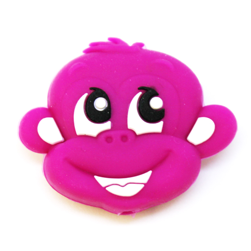 Beissmotiv Affenkopf  zweifarbig pink  