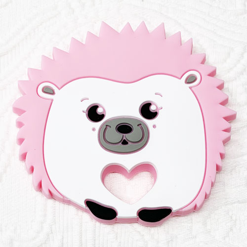 Beissanhänger Igel babyrosa