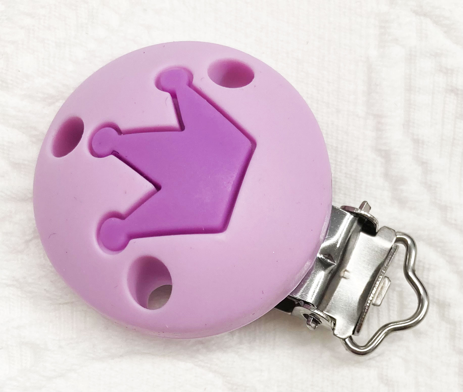 Silikonclips Krone babyflieder-flieder 