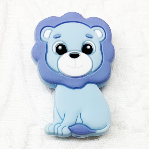 Beissmotiv Löwe babyblau-eisblau 
