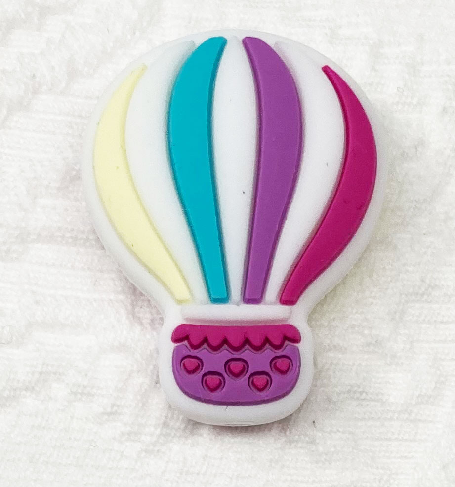 Beissmotiv Heissluftballon mehrfarbig Pastell 