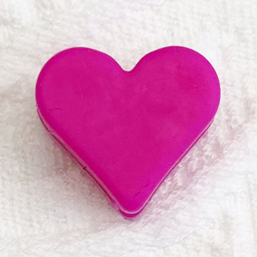 Beissmotiv Mini Herzli dunkelpink