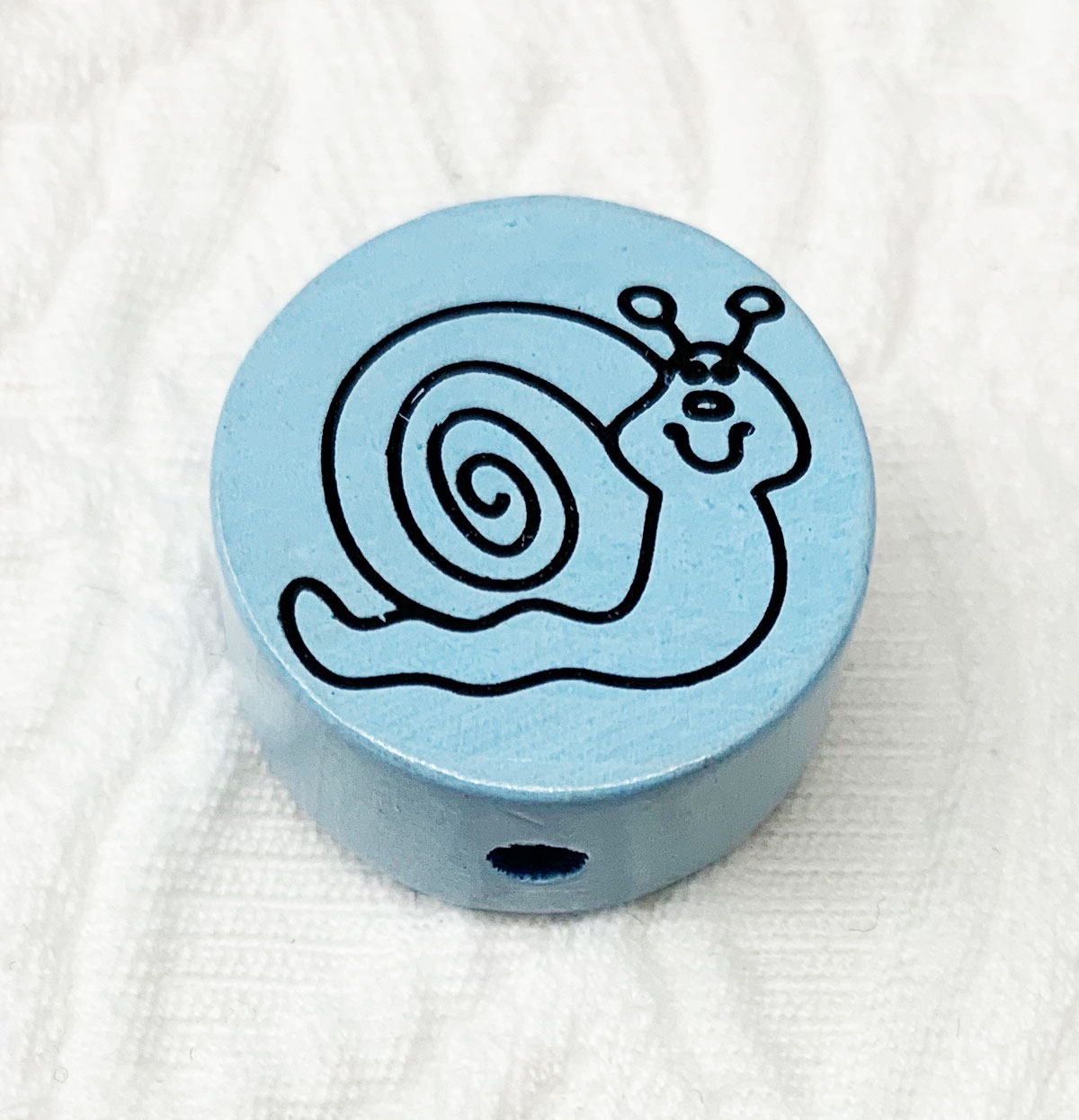 Motiv-Scheibe Schnecke babyblau 