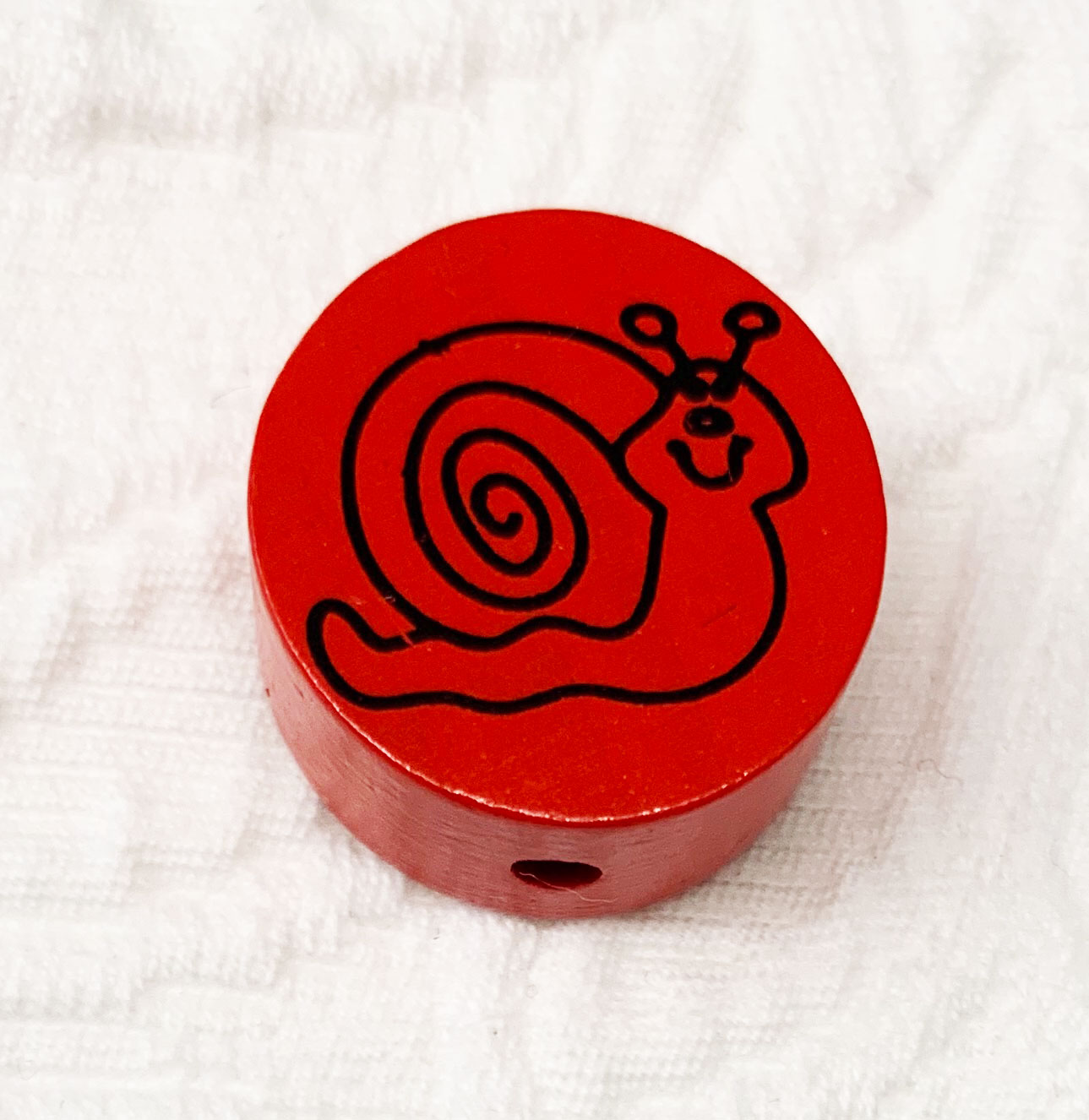 Motiv-Scheibe Schnecke rot 