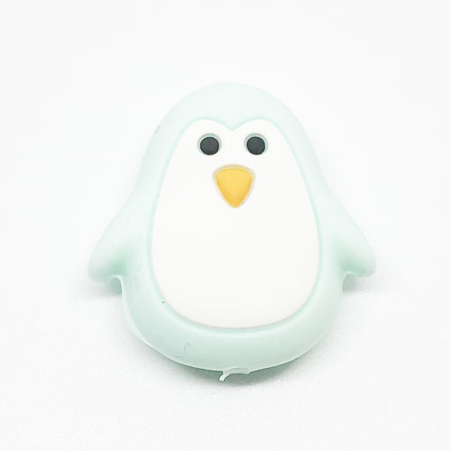 Beissmotiv Pinguin mint-weiss