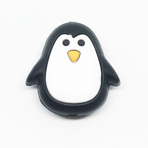 Beissmotiv Pinguin schwarz-weiss