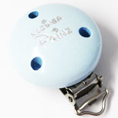 Glitzerclip Prinz babyblau