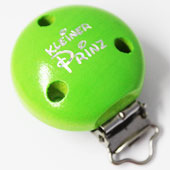Glitzerclip Prinz gelbgrün    