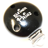 Glitzerclip Prinz schwarz      