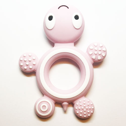 Beiss-Ring Schildkröte gross pastellrosa