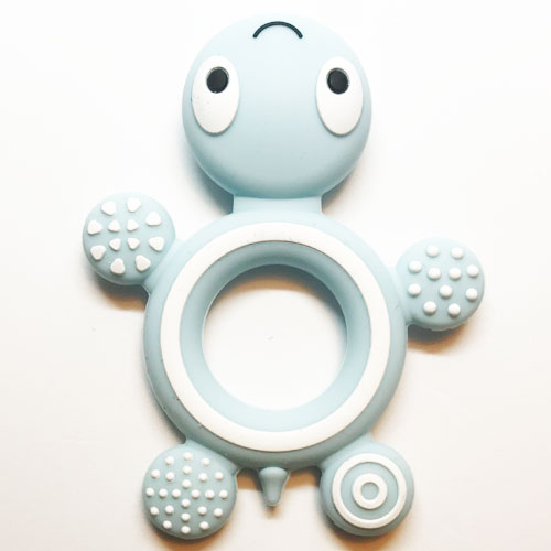 Beiss-Ring Schildkröte gross babyblau 