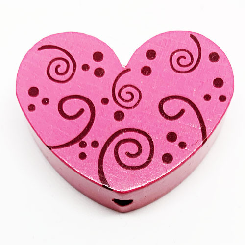 Schnörkel Herzli pink-dunkelpink 