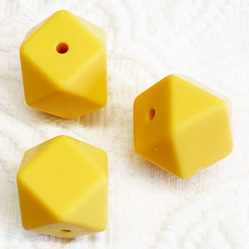 Beissmotiv Diamant Hexagon maisgelb 