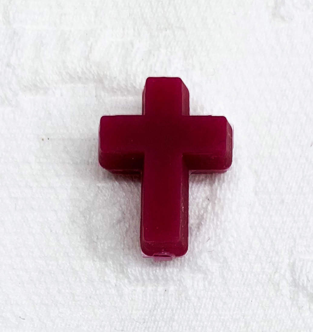 Beissmotiv Kreuz Rotwein 