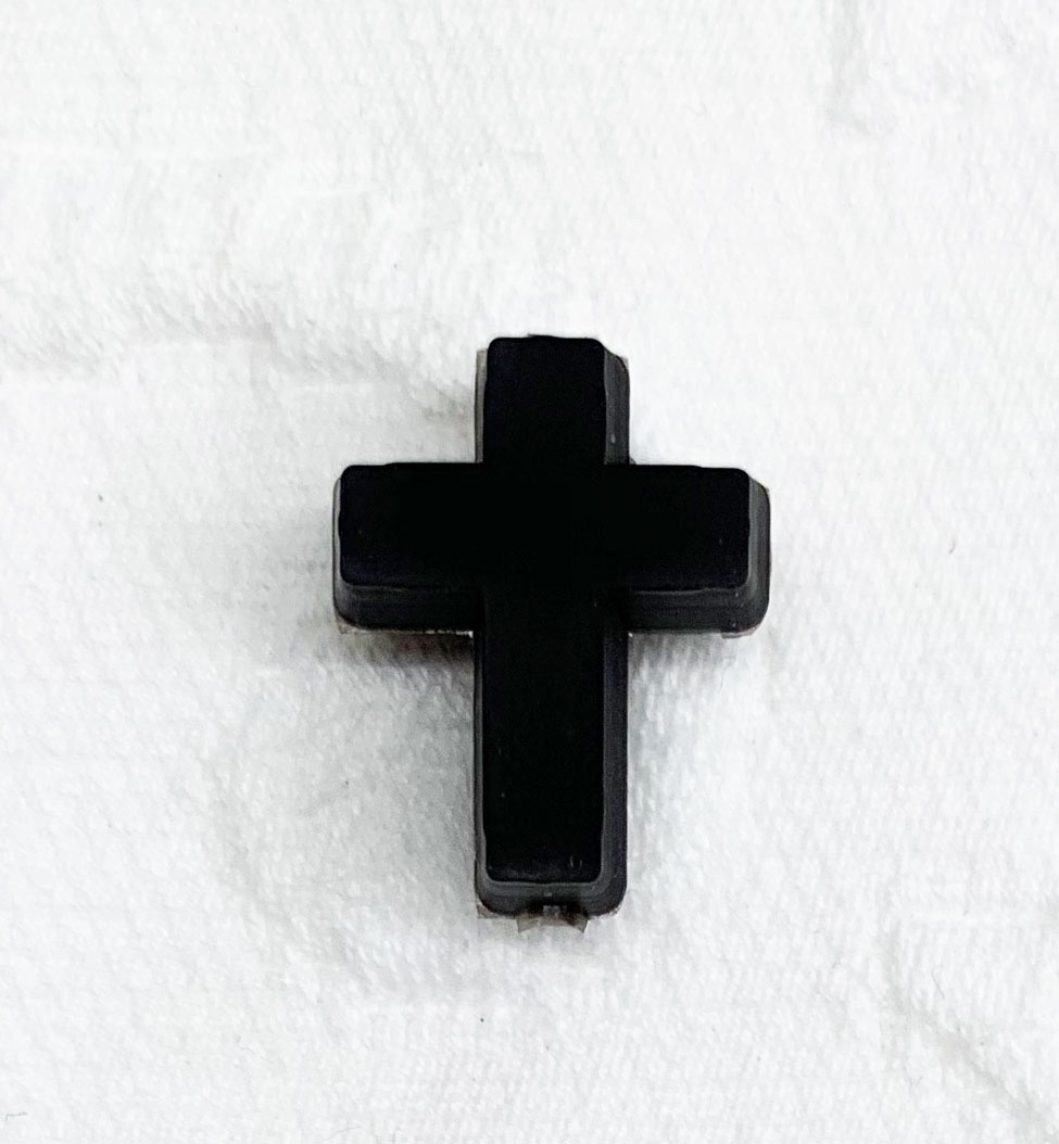 Beissmotiv Kreuz schwarz 