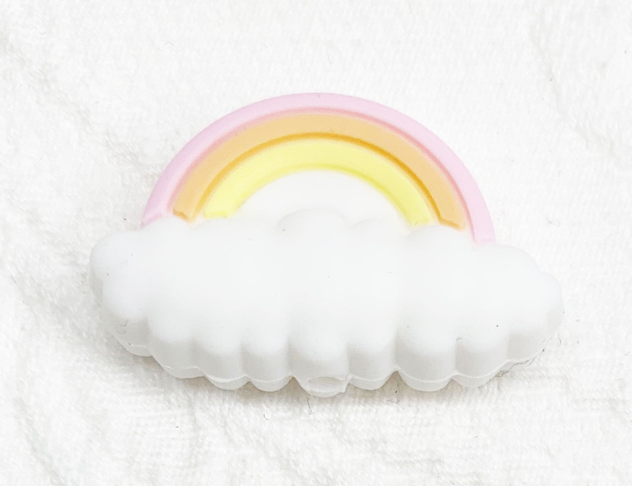 Beissmotiv Regenbogen rosa-orange-gelb