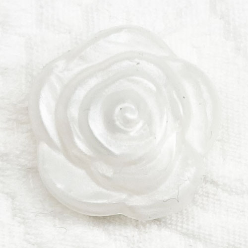 Beissmotiv Rose weiss metallic 