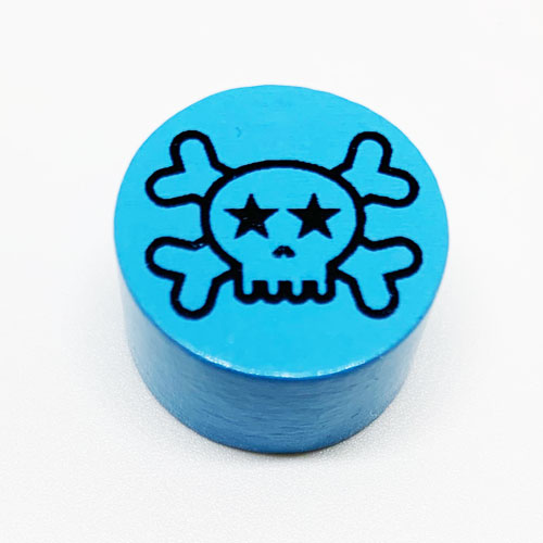 Motivscheibe Skull skyblau 