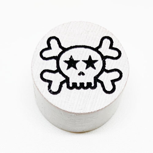Motivscheibe Skull weiss 