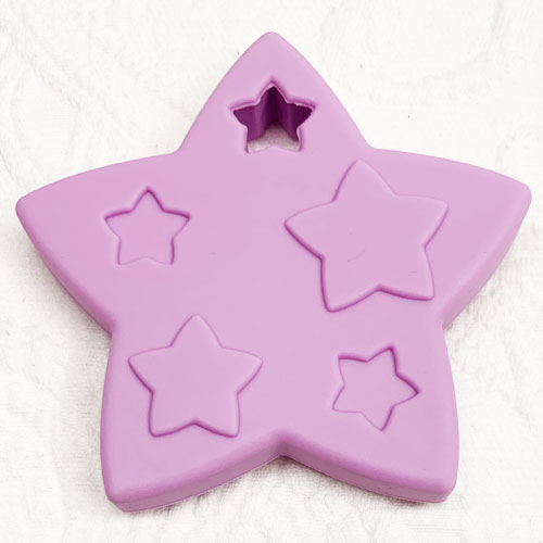 Beissanhänger Stern *Stella* babyflieder    