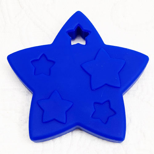 Beissanhänger Stern *Stella* mittelblau   