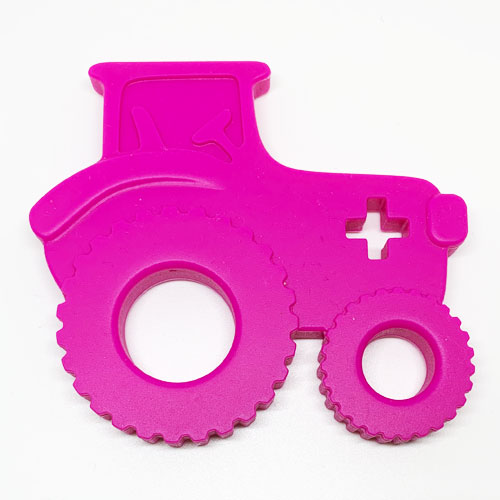 Beissanhänger Traktor pink