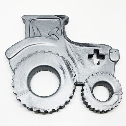 Beissanhänger Traktor silber metallic 