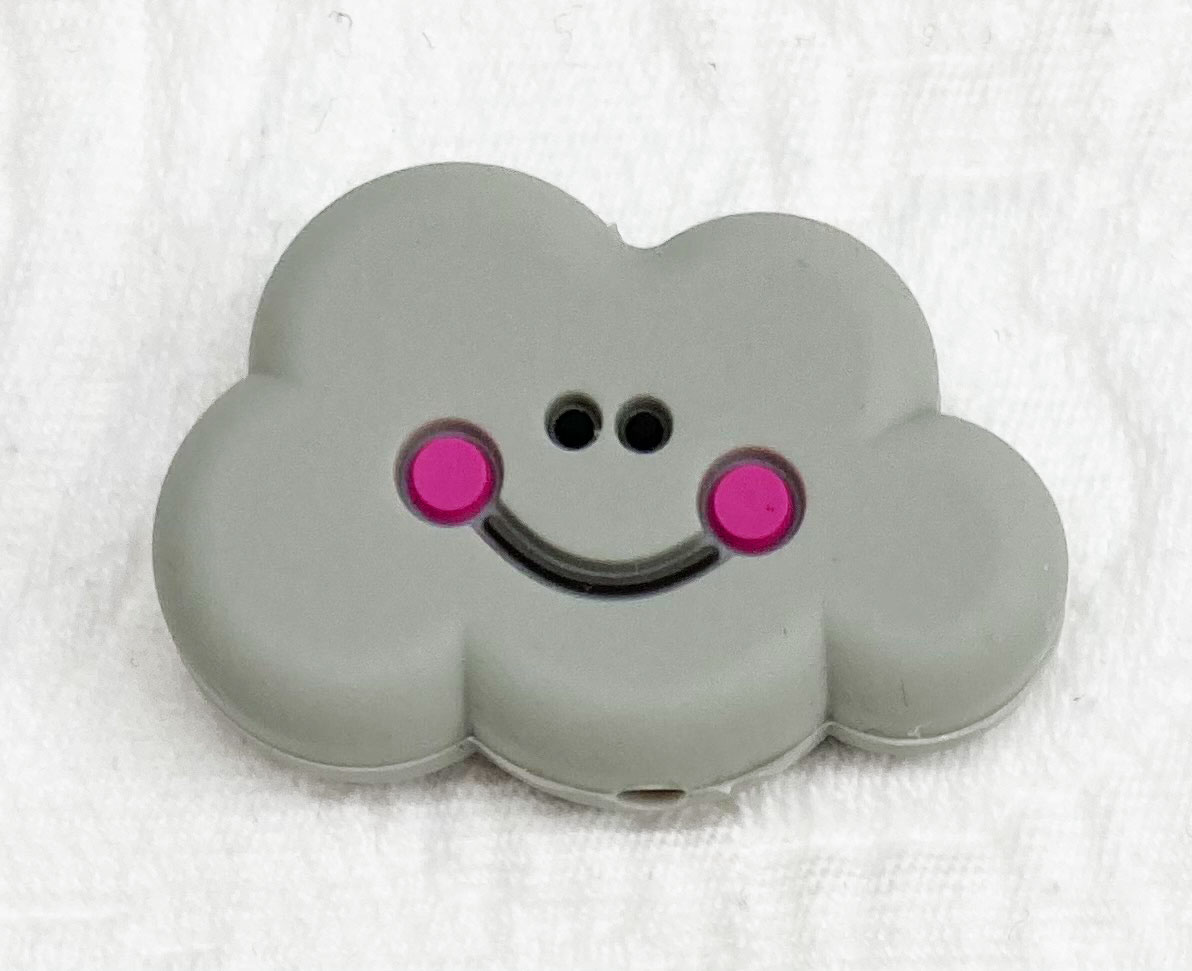 Beissmotiv Wolke smile gross hellgrau 