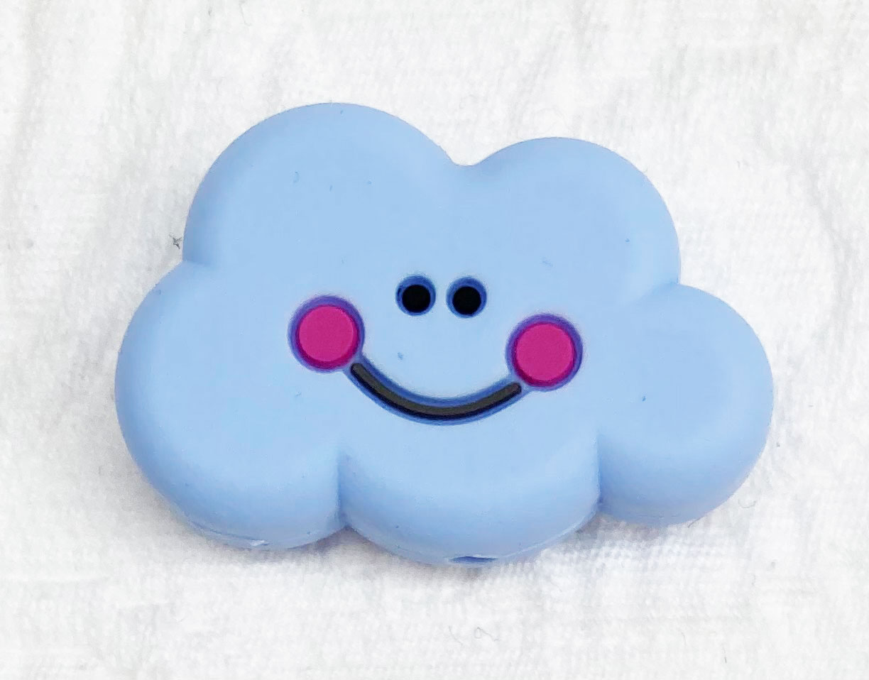 Beissmotiv Wolke smile gross pastellblau 