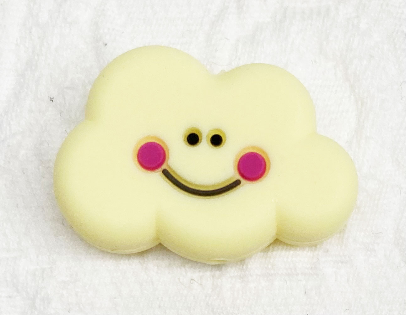Beissmotiv Wolke smile gross pastellgelb 