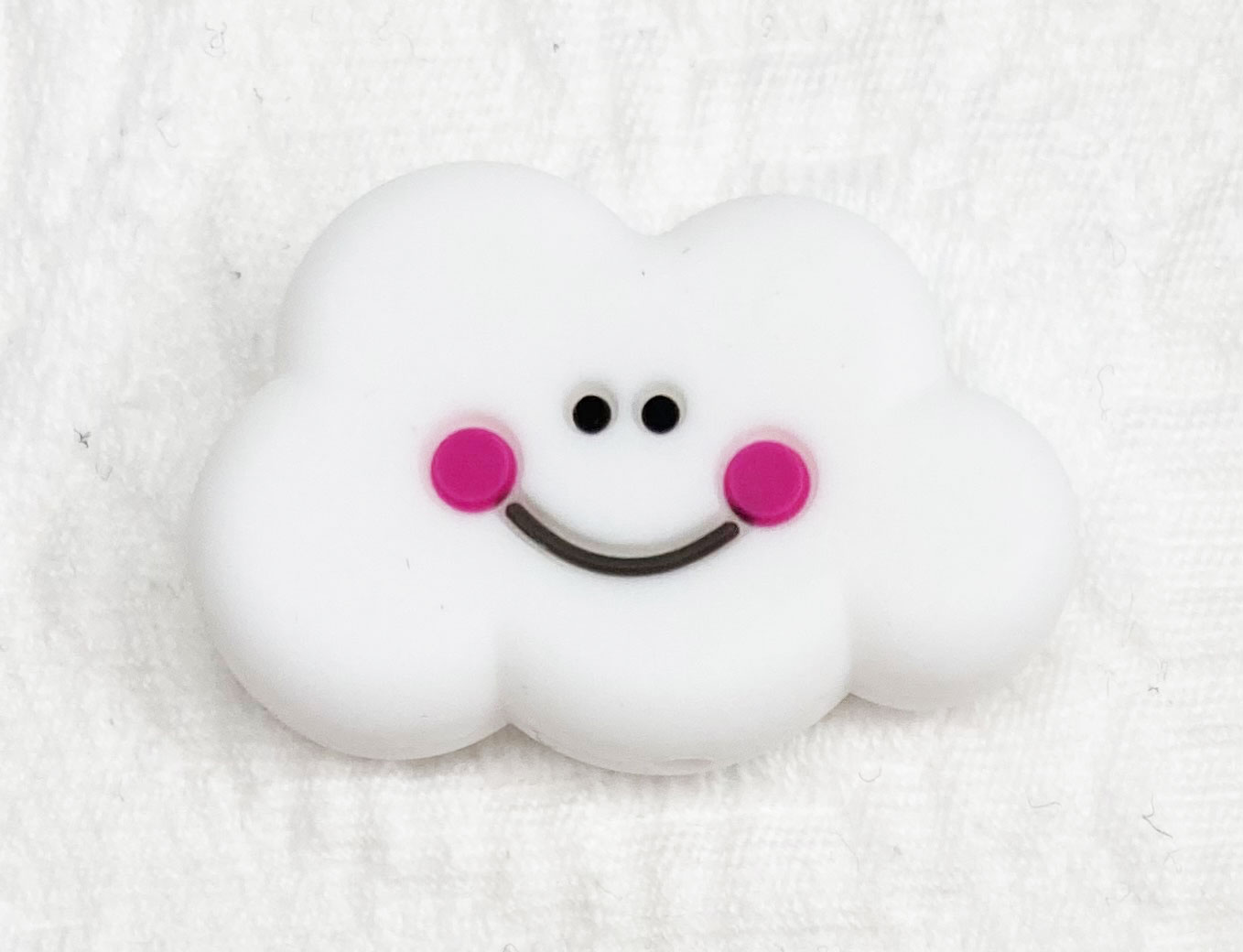 Beissmotiv Wolke smile gross weiss 