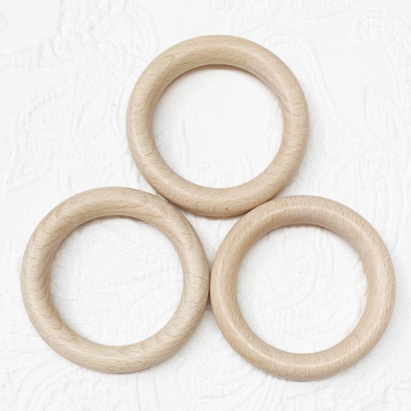 Natur-Holz Ring klein 85mm, UNGEBOHRT